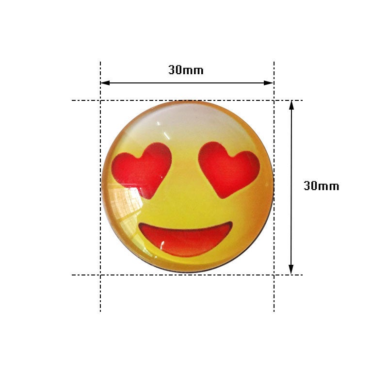 Classic Creative Smiley Expression Bag Refrigerator Sticker Time Gem Magnetic Glass Home Decoration Whiteboard Sticker 30Mm - Image 3
