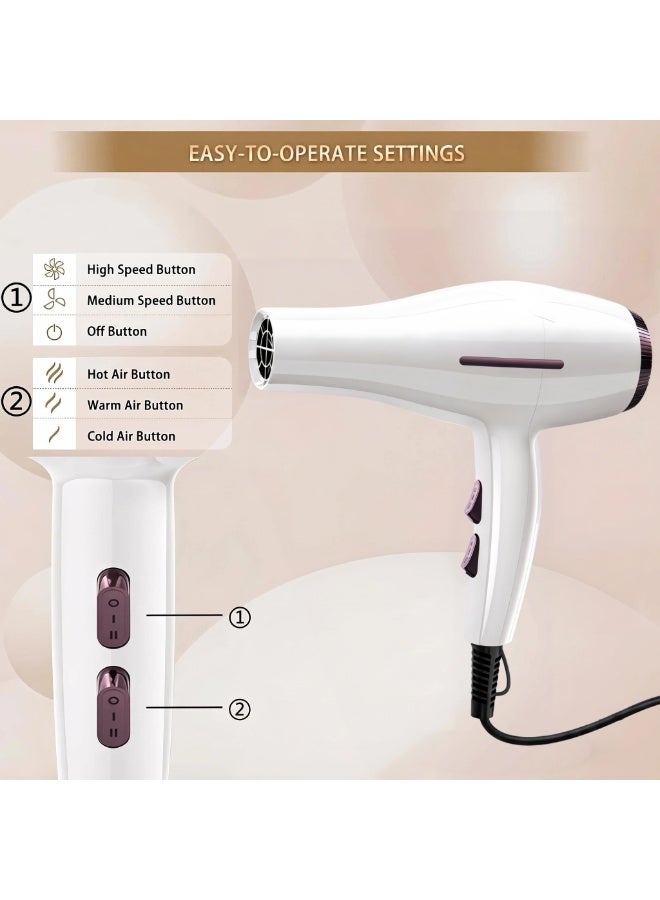 Bolivia's 5-Piece Professional Hair Dryer With Straightener Set Black, 15s Fast Heating Ceramic Flat Iron & 6-in-1 Ionic Fast Drying Blow Dryer, Salon Grade Multi-Settings Hair Tool Kit for All Hair Types - Image 4