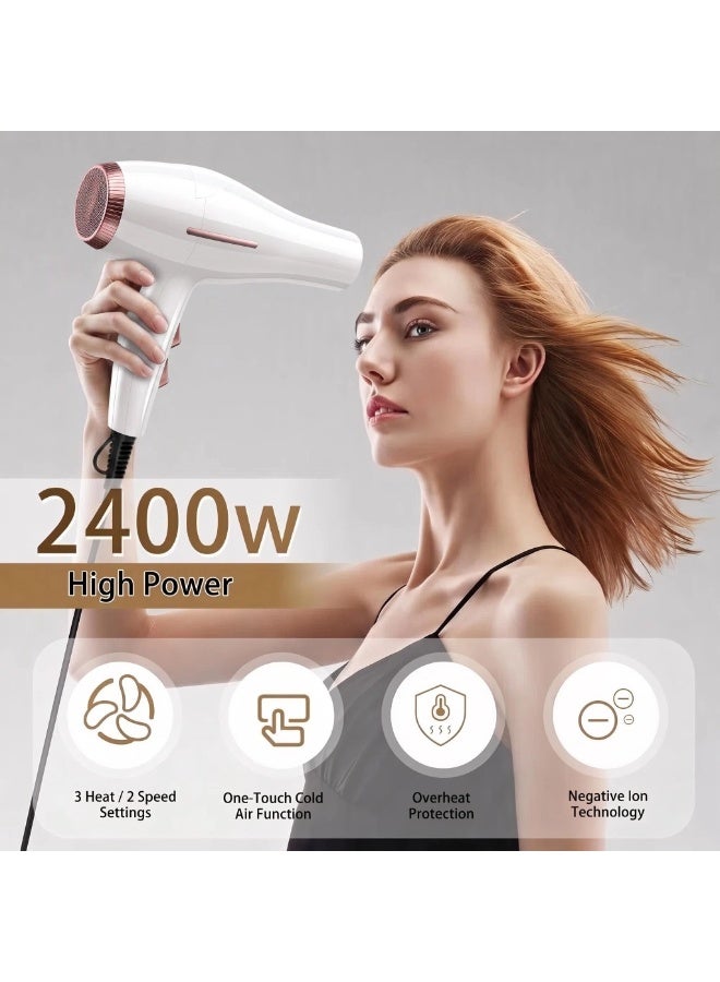 Bolivia's 5-Piece Professional Hair Dryer With Straightener Set Black, 15s Fast Heating Ceramic Flat Iron & 6-in-1 Ionic Fast Drying Blow Dryer, Salon Grade Multi-Settings Hair Tool Kit for All Hair Types - Image 2