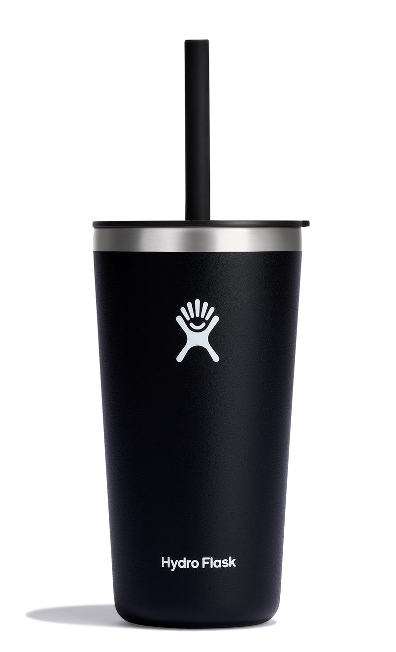 Hydro Flask 20 Oz All Around Tumbler Straw Lid Black - Image 1