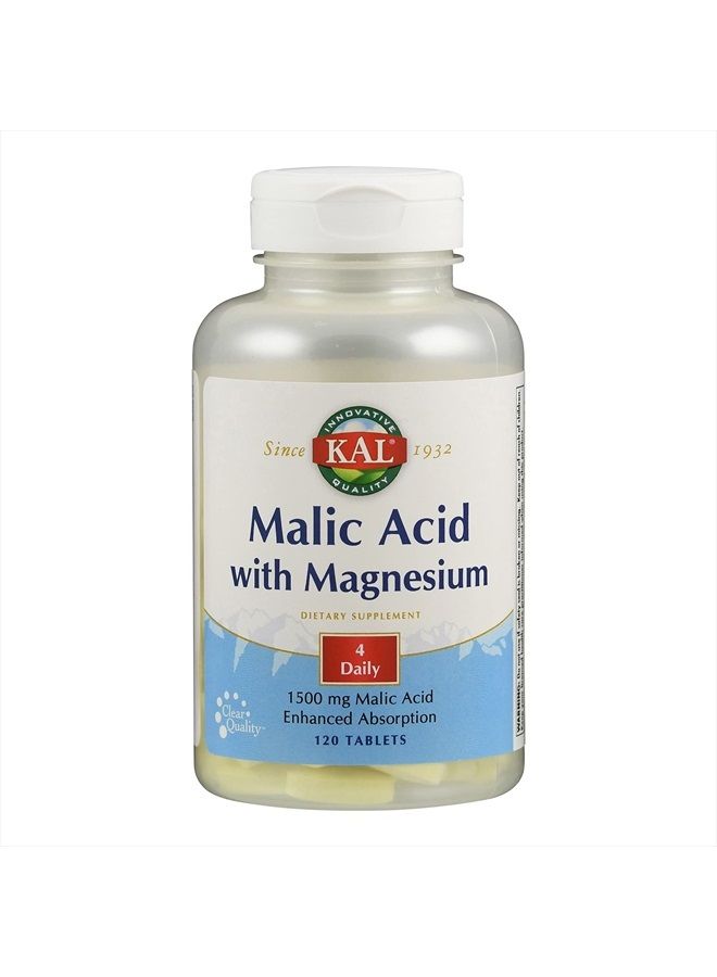 Kal Malic Acid with Magnesium Tablets, 120 Count - Image 1