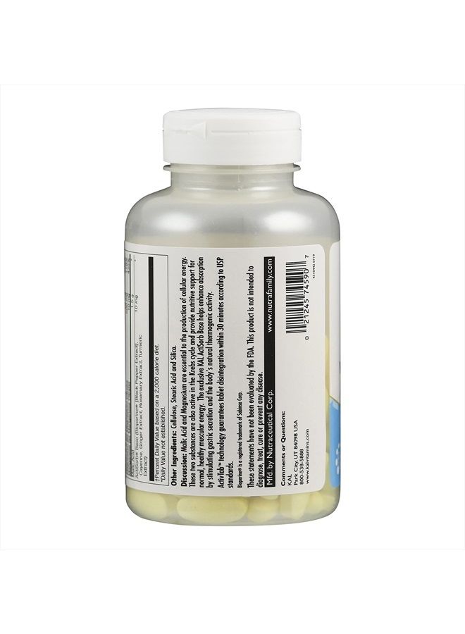 Kal Malic Acid with Magnesium Tablets, 120 Count - Image 3