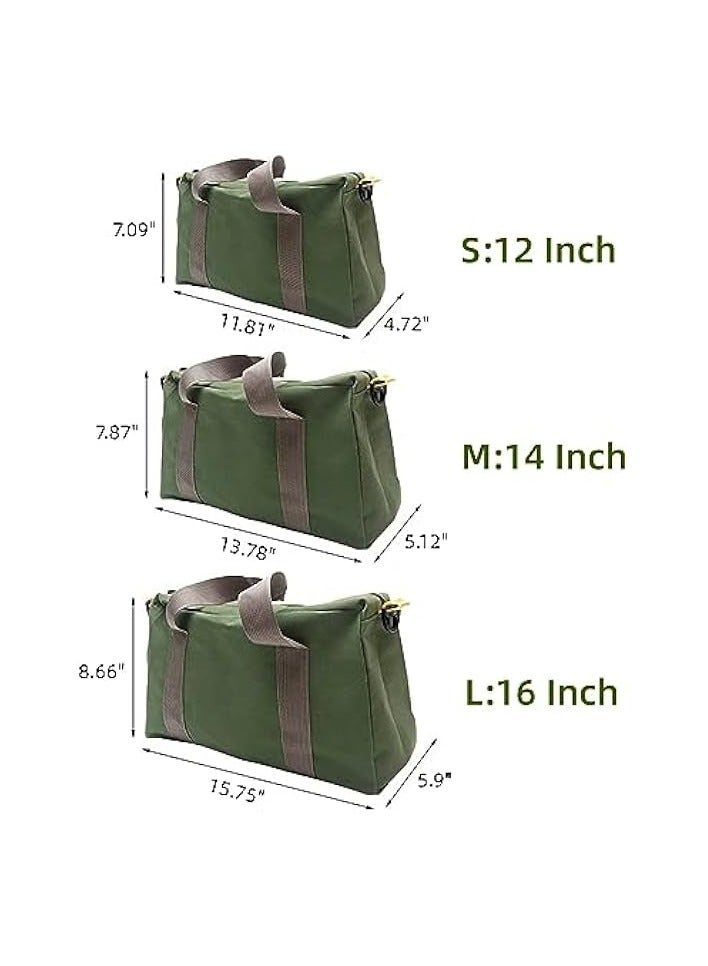 erorex Wide Mouth Canvas Tool Bag, Heavy Duty Tool Storage, Large Capacity Tool Tote for Electricians, Power Tool Organizer Pouch  - Image 2