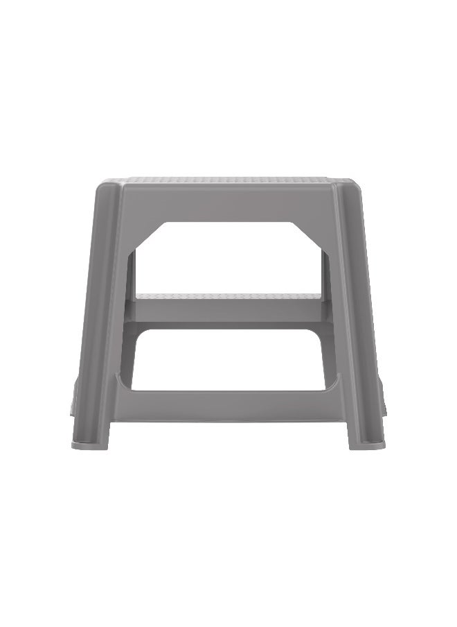 Cosmoplast Plastic Ladder Stool 41cm High(Grey)  - Image 3