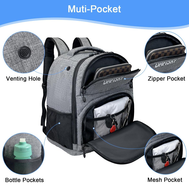 DAFISKY Bowling Ball Bag 2 Ball Bowling Backpack for Single or 2 Balls with Shoes Compartment Fits Up to US Size 15 - Image 4