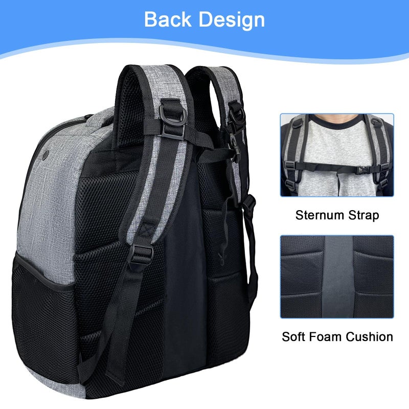 DAFISKY Bowling Ball Bag 2 Ball Bowling Backpack for Single or 2 Balls with Shoes Compartment Fits Up to US Size 15 - Image 5