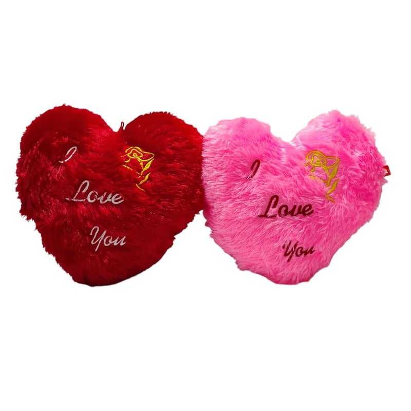 I Love You Heart Pillow Romantic Valentines Day Gift for Boyfriend Girlfriend Husband Wife Perfect for Lovers Day Couples Anniversary Surprise RED Pink  - Image 1