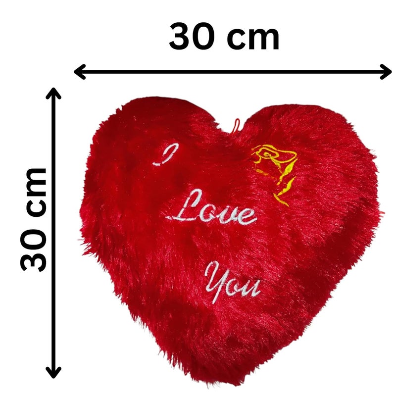 I Love You Heart Pillow Romantic Valentines Day Gift for Boyfriend Girlfriend Husband Wife Perfect for Lovers Day Couples Anniversary Surprise RED Pink  - Image 4