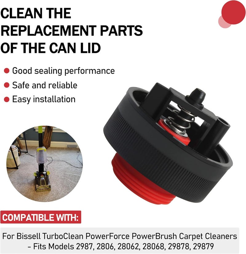 غطاء خزان التنظيف البديل لجهاز تنظيف السجاد Bissell TurboClean PowerForce PowerBrush - يناسب الموديلات 2987، 2806، 28062، 28068، 29878، 29879 - Image 3
