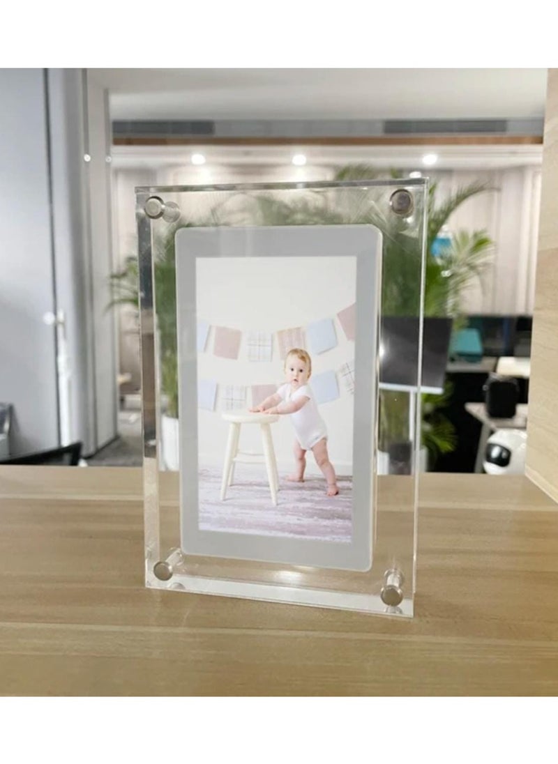 No branded Acrylic Digital Frame - (7 Inch)Transparent Photo Frame Design Digital Photo Frame-IPS HD Screen Photo/Music/Video Playback  - Image 4