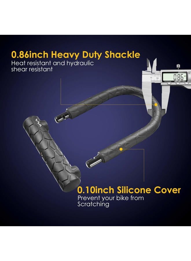 VVA Bike U Lock,20mm Heavy Duty Combination Bicycle D Lock Shackle 4ft Length Security Cable with Sturdy Mounting Bracket and Key Anti Theft Bicycle Secure Locks - Image 3
