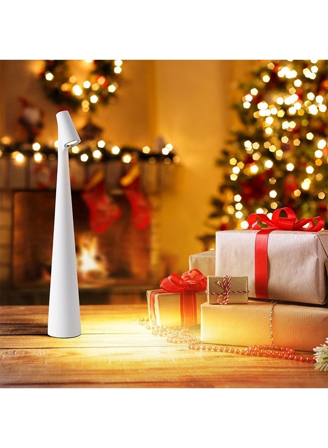 مصباح طاولة LED صغير بثلاث مستويات للتحكم في الإضاءة - يعمل باللمس، قابل للطي، مزود بمنفذ USB - مصباح مثالي للقراءة بجانب السرير لغرفة النوم (قطعة واحدة، أبيض) - Image 4