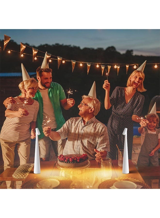 مصباح طاولة LED صغير بثلاث مستويات للتحكم في الإضاءة - يعمل باللمس، قابل للطي، مزود بمنفذ USB - مصباح مثالي للقراءة بجانب السرير لغرفة النوم (قطعة واحدة، أبيض) - Image 5