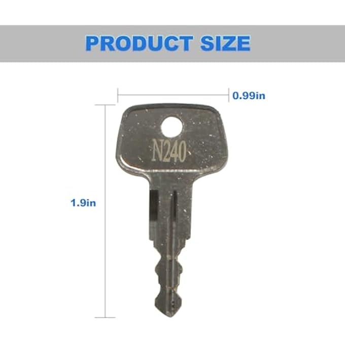 rayihni Car Rack Replacement Key N240 (2 Pcs) Fits for Thule Compatible Roof Racks, Cargo Box, Carriers, Crossbars Code N240 - Image 3