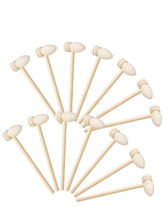Generic - Mini Wooden Hammers Crab Mallet Seafood Hammers Mallet Pounding Toys Martillo De Madera Wooden Solid Natural Hammers for Boys Girls Adults to Crack Chocolate 14 Pieces - Image 1