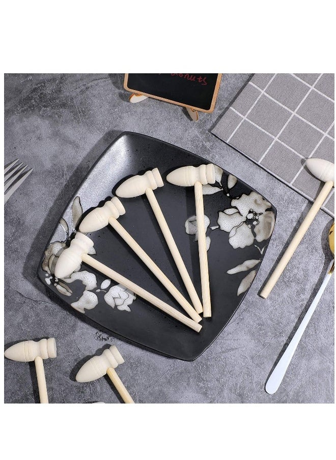 Generic - Mini Wooden Hammers Crab Mallet Seafood Hammers Mallet Pounding Toys Martillo De Madera Wooden Solid Natural Hammers for Boys Girls Adults to Crack Chocolate 14 Pieces - Image 1