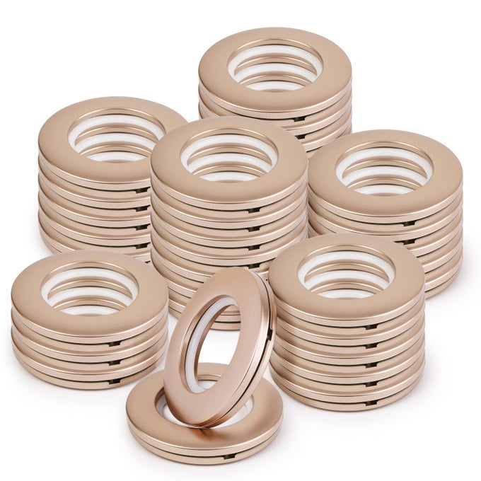32PACK CURTAIN GROMMETS ROUND PLASTIC EYELET RINGS INNER DIAMETER 1916 INCH DIY ROMAN CURTAIN RINGS NANOSCALE LOW NOISE MATTE COFFEE