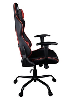 KONIX Konix NEPEC Gaming Chair Office Chair - 30 Degree Tilt - Smooth PU Leather - Black and Red  - Image 3