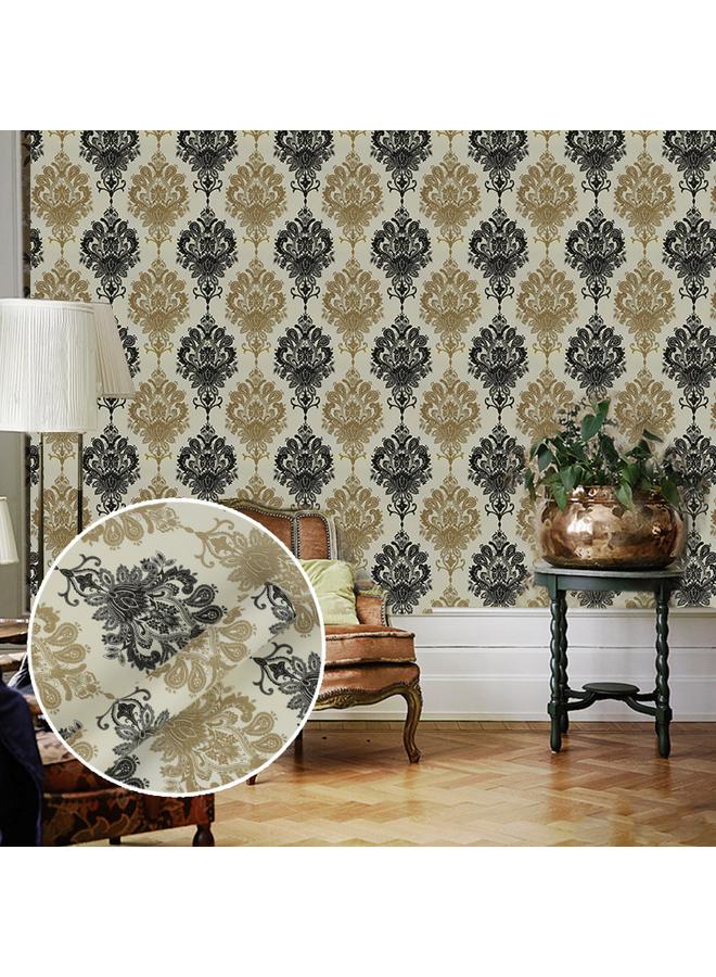 Bluejw Retro European-style Self-adhesive Wallpaper Wallpaper Living Room Self-adhesive Wallpaper Living Room Damascus Wallpaper Manufacturers - Image 1