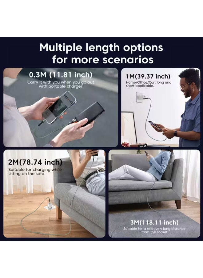 Himax Type C-C Fast Charging Cable240 Watt for iPhone 15 16 Series and Samsung,1Meter, PD/QC3.0, Braided USB-C Cord,Black - Image 3