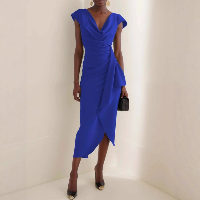 Elegant High Waist Maxi Evening Dress Long Formal Gown - Image 1