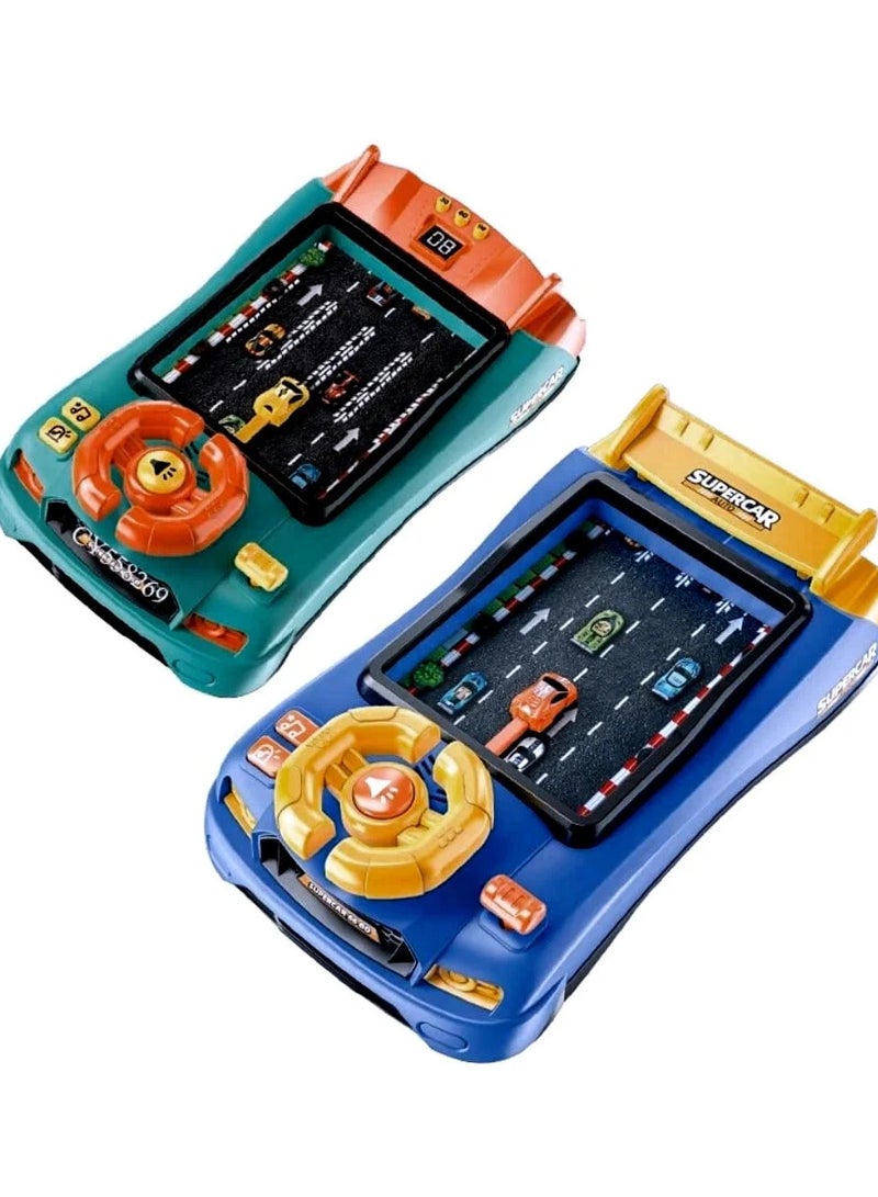 Steering Wheel Game Toys for Kids Simulated Driving Racing Car Game with Musical Interactive Educational Learning Racing Desktop Game Sensory Toy for Young Children (Racing) - Image 2