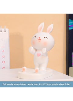 Creative Cute Rabbit Mobile Phone Bracket Modern Living Room Home Wine Cabinet Office Desktop Children's Room Decorations Wholesale-Color:204a Light Color Rabbit