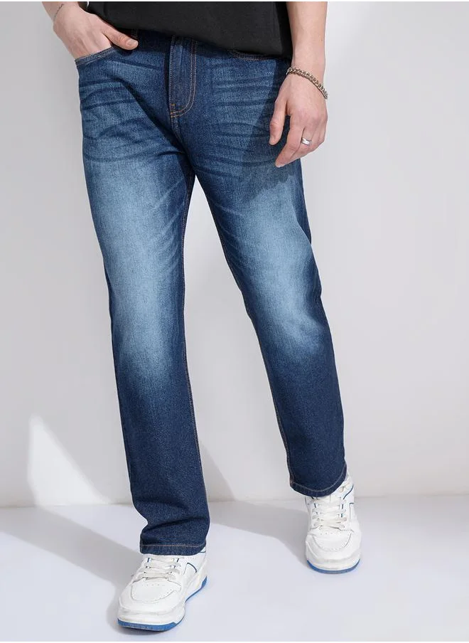هاي لاندر Highlander Mid-Rise Relaxed Fit Faded Jeans
