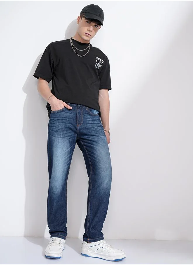 هاي لاندر Highlander Mid-Rise Relaxed Fit Faded Jeans
