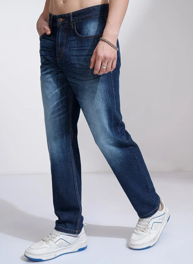 HIGHLANDER Highlander Mid-Rise Relaxed Fit Faded Jeans