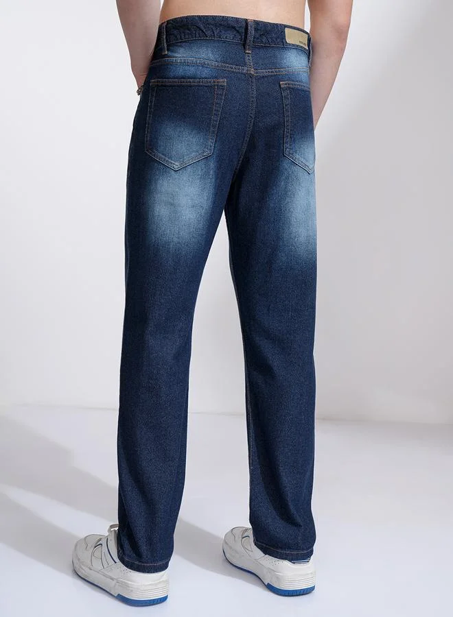 HIGHLANDER Highlander Mid-Rise Relaxed Fit Faded Jeans