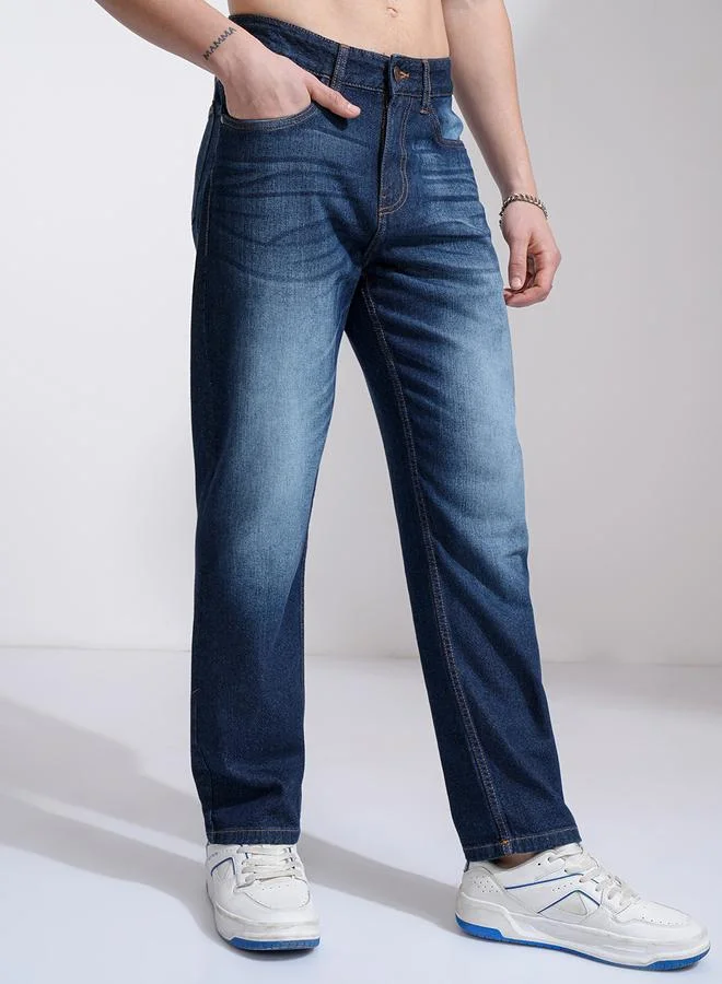HIGHLANDER Highlander Mid-Rise Relaxed Fit Faded Jeans