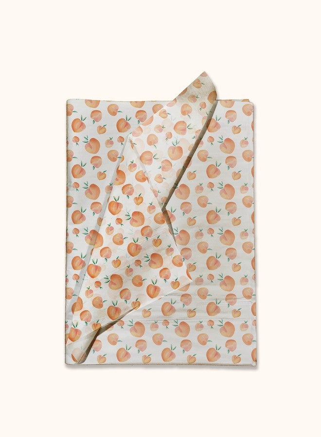Pro Supply Global Peaches Printed Tissue Paper for Gift Bags or Boxes and Wrapping - Summer Bulk Decorative Art Tissue Paper for Packaging and Gifting | 24 Sheets 20" x 30" - Image 2
