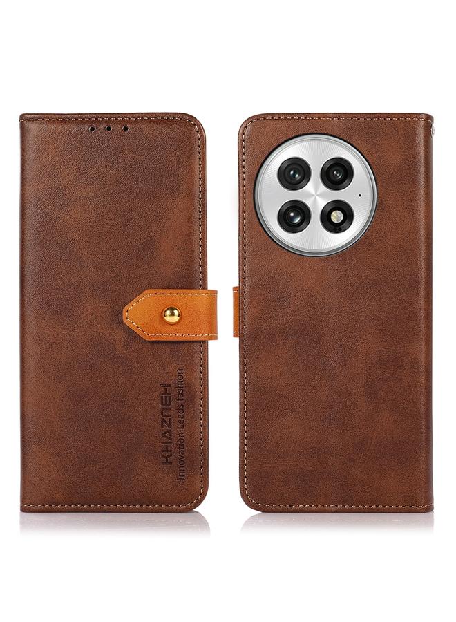 S-TOP Case For OnePlus 13 KHAZNEH Dual-color Cowhide Texture Flip Leather Phone Case - Image 1