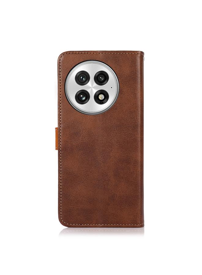 S-TOP Case For OnePlus 13 KHAZNEH Dual-color Cowhide Texture Flip Leather Phone Case - Image 4