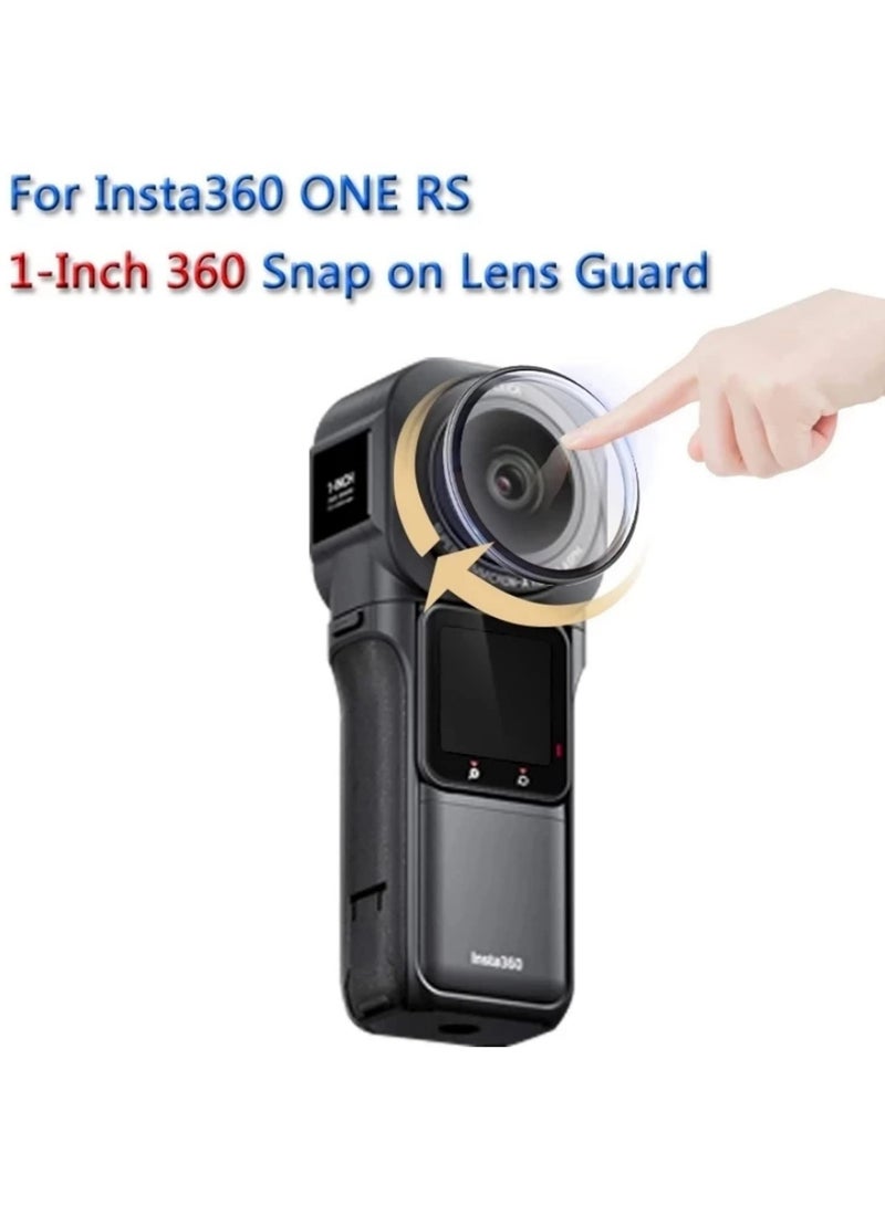 قطعتان من واقي العدسات المزدوجة لإصدار Insta360 ONE RS 1-Inch 360، غطاء عدسة واقٍ من البولي كربونات، ملحقات كاميرا لحماية عدسة Insta360 ONE RS 1-Inch 360. - Image 3