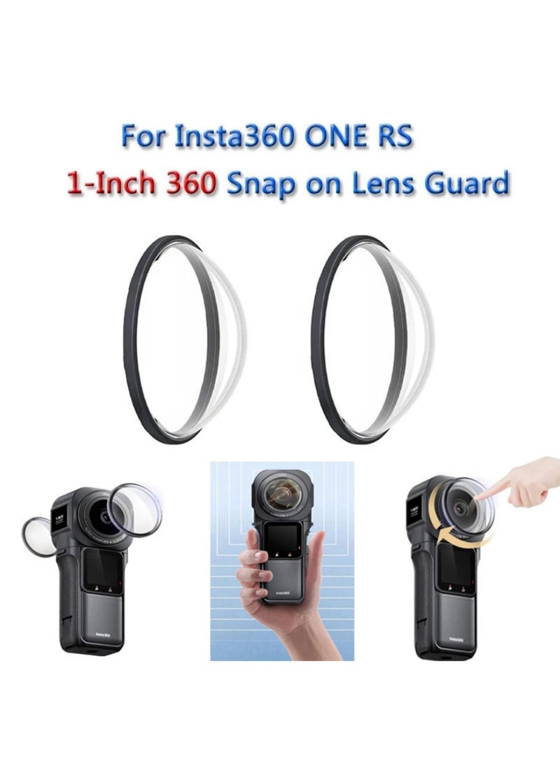 قطعتان من واقي العدسات المزدوجة لإصدار Insta360 ONE RS 1-Inch 360، غطاء عدسة واقٍ من البولي كربونات، ملحقات كاميرا لحماية عدسة Insta360 ONE RS 1-Inch 360. - Image 5