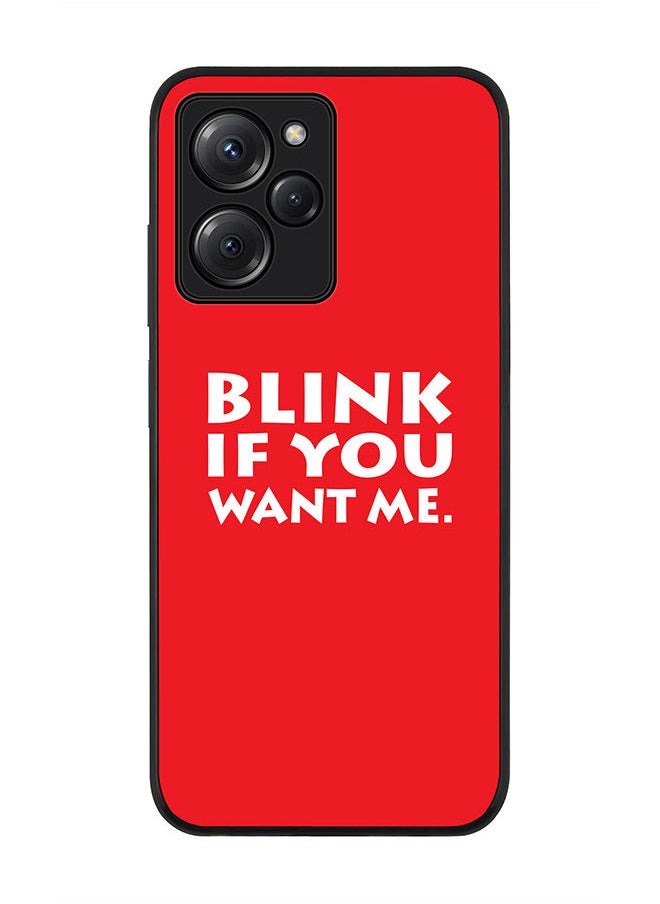 Rugged Black edge case for Poco X5 Pro Slim fit Soft Case Flexible Rubber Edges Anti Drop TPU Gel Thin Cover - Blink if you want me