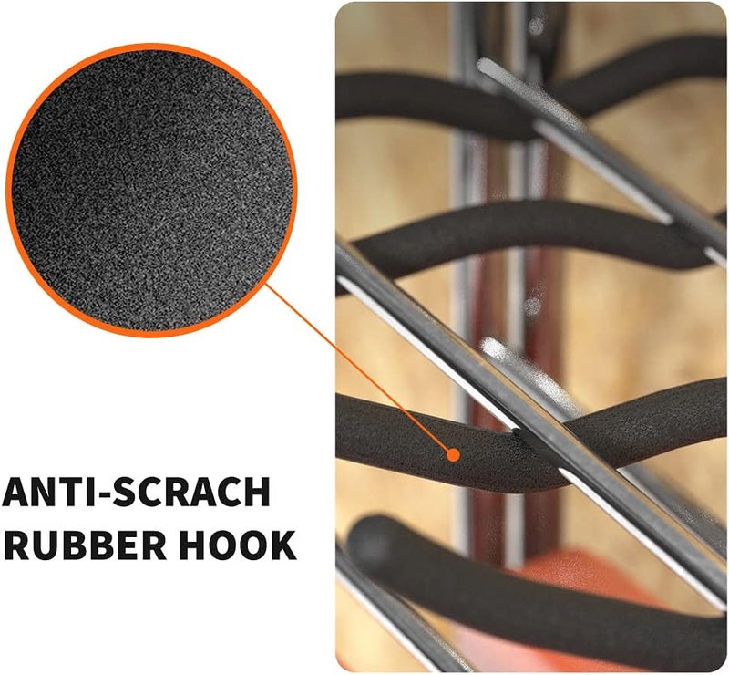TORACK Garage Hooks Tool Organizer, 4 Pack Heavy Duty Steel 12" Wave Hooks, Wall Mount Garage Storage Utility Hook for Car Tires, Ladder, Chairs, Power Tools, Garden Tools - Image 5