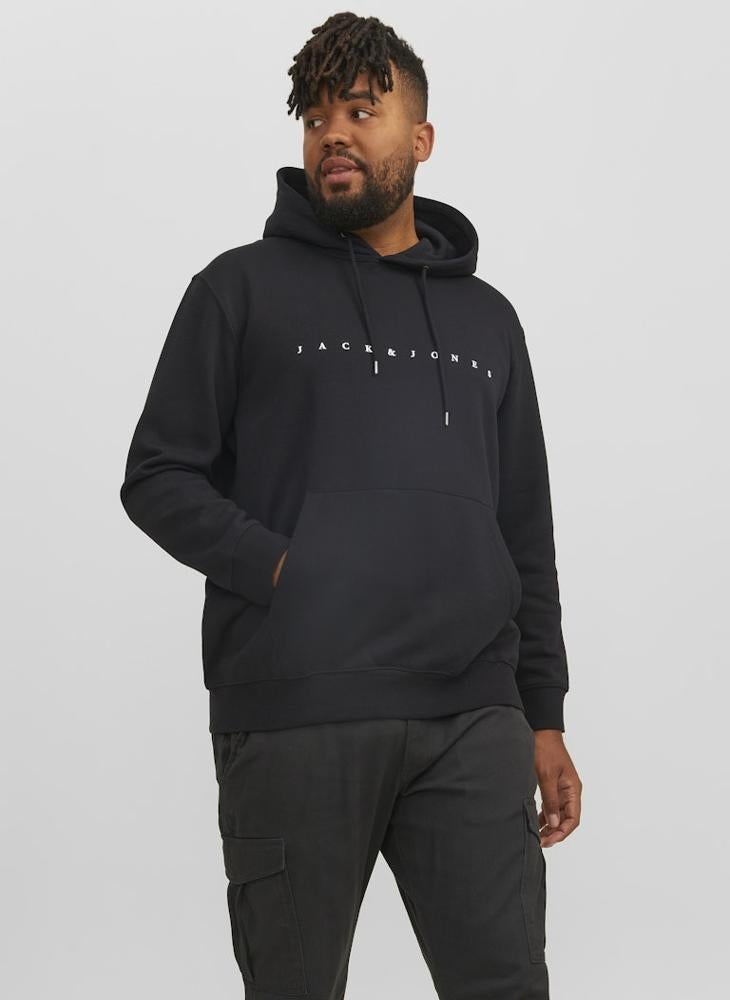 JACK & JONES Plus Size Graphic Print Pull Over Hoodie  - Image 1