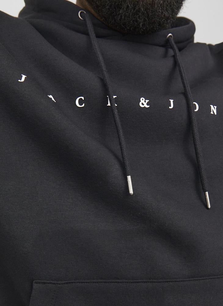 JACK & JONES Plus Size Graphic Print Pull Over Hoodie  - Image 5
