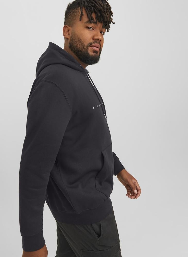 JACK & JONES Plus Size Graphic Print Pull Over Hoodie  - Image 3