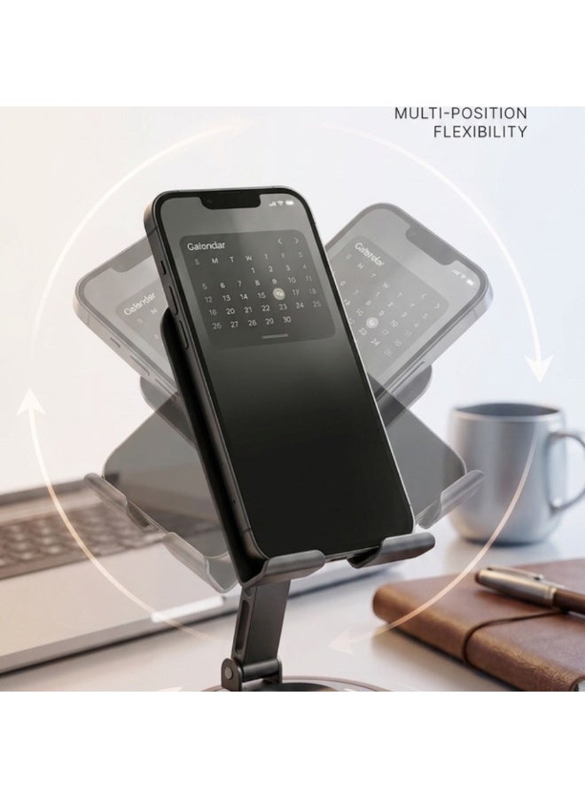 حامل هاتف قابل للتعديل والطي للمكتب، متوافق مع معظم الهواتف بما في ذلك سلسلة iPhone 17/16 وسلسلة Samsung Galaxy S26/S25 وهواتف Xiaomi وHONOR. - Image 1