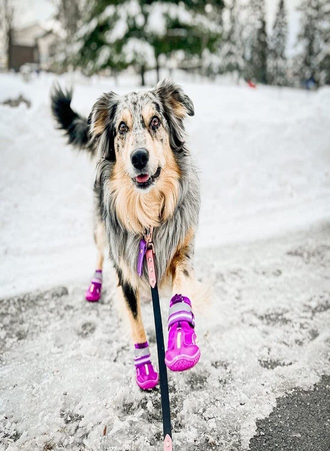 QUMY Dog Shoes for Large Dogs, Medium Dog Boots & Paw Protectors for Winter Snowy Day, Summer Hot Pavement, Water-Resistant in Rainy Weather, Outdoor Walking, Indoor Hardfloors Skid-Resistant Sole - Image 4