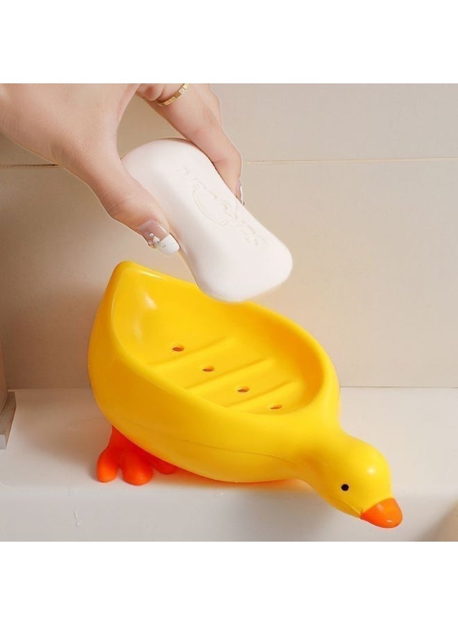 JYJY ‌Duck-Shaped Soap Holder - Cute & Functional, Durable for Bathroom/Kitchen, Water-Draining Design - Image 2