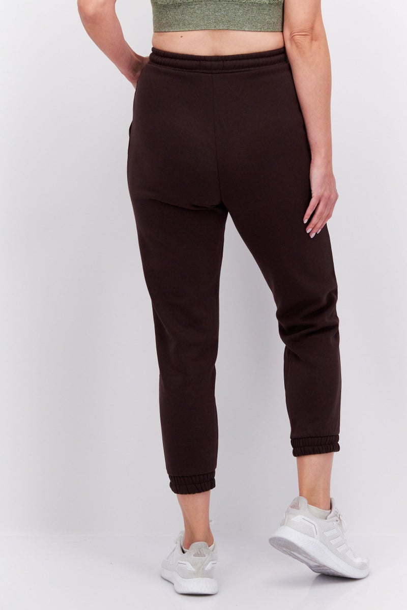 Red Tape Women Regular Fit Embroidered Logo Sweatpants, Brown - Image 4