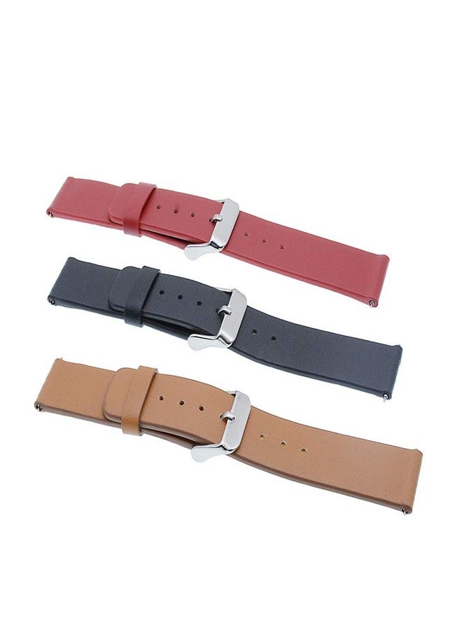 C2D JOY DuiGong Compatible for Garmin vivofit 4 Bands for Women Replacement Leather Strap with Silver Stainless Steel Protector Case - Brown - Image 2