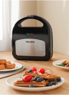 Swiss Pro+ Swiss Pro+ 4 in 1 Sandwich Maker, 750 Watt, Black - SP-SW750.4  - Image 4