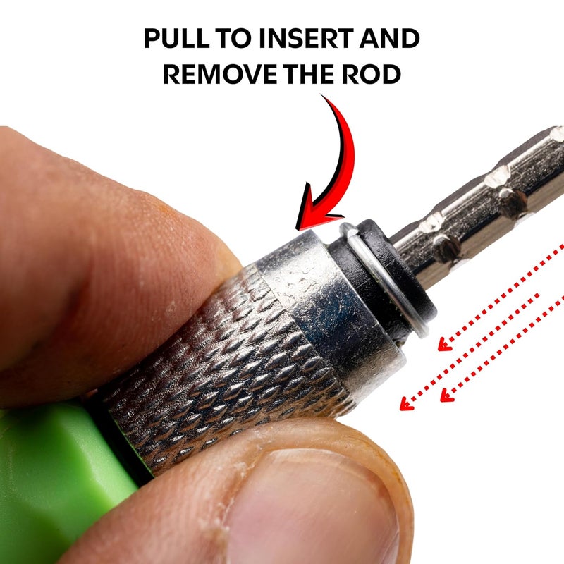 TWINLEAF 32 in 1 Mini Magnetic Screwdriver Set with Extension Rod | Chrome Vanadium Steel (CRV) Bits | Repair Kit for Mobile, Laptop, Computer, Camera, Tablet, Watch, DIY Home Tools – Green - Image 5