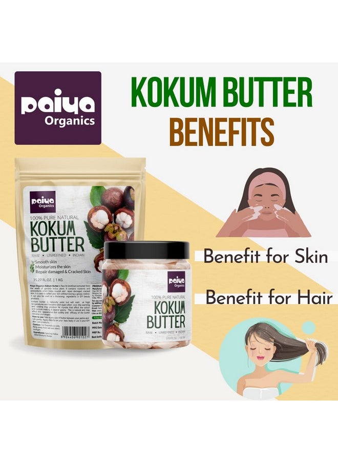 Paiya Organics Paiya Organics 100% Pure Natural 500gm Kokum Butter Raw | Unrefined | Indian Great For Moisturized Skin,Nourishing Hair, Stretch Mark, Sunburn,DIY Product  - Image 2